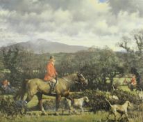 AFTER PETER CURLING "The Tipperary Foxhounds at Ballyluskey", limited edition print No'd.