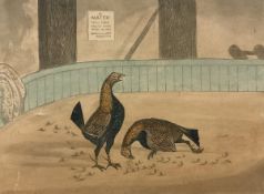 AFTER C R STOCK "Cock-Fighting Scenes", a set of six coloured engravings,