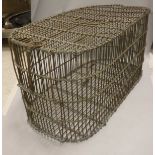 A vintage metal bantam cage CONDITION REPORTS Approx 32 cm high x 62.