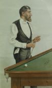 A pair of original Vanity Fair "Spy" chromolithographs of Billiard players,