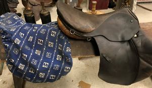 A general purpose Stubben saddle, seat approx 17.