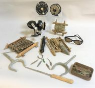A collection of eight assorted fishing reels to include a Mitchell 756, Pflueger fly reel, an S.E.