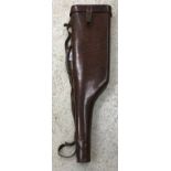 A vintage leather "Leg O Mutton" gun case