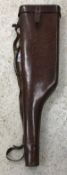 A vintage leather "Leg O Mutton" gun case