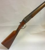 A Spanish 12 bore shotgun, double barrel side by side, box lock non-ejector,