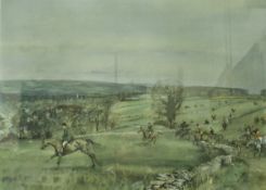 AFTER MICHAEL LYNE "The Heythrop near Upper Slaughter", coloured lithograph,