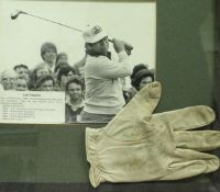 A framed and glazed picture of Lee Trevino,