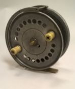 An Ogden Smith Silex style spinning reel with 4" diameter spool and ½ frame line guide