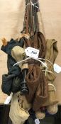 A collection of assorted fishing rods to include two Bruce & Walker "Walker 15ft Salmon" two piece