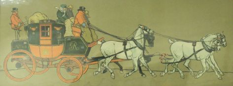 AFTER CECIL ALDIN "Coaching Scenes", chromolithographs,