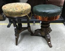 Two piano stools