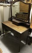 An Edwardian mahogany and inlaid dressing table,