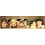 A collection of large Royal Doulton character jugs comprising "Uncle Tom Cobbleigh" (D6337),