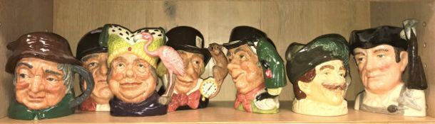 A collection of large Royal Doulton character jugs comprising "Uncle Tom Cobbleigh" (D6337),