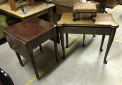 An Edwardian mahogany fold-over tea table in the Georgian manner,