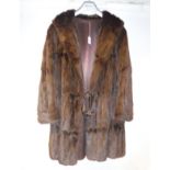 A brown squirrel fur coat