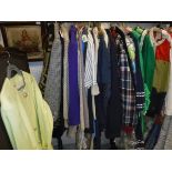 A large collection of vintage 1980's and later Celine clothing to include cardigans, suede jacket,