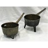 Two 18th Century bronze skillets, one by Robert Street & Co,