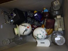 A box of assorted novelty money boxes,