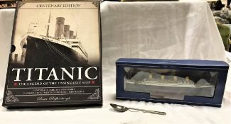 A modern model of Titanic in box,