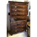 A 19th Century mahogany chest on chest,