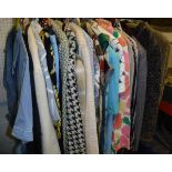 A collection of 1980's and later ladies clothing to include various jackets,