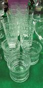 A set of four William Yeoward facet and foliate cut high ball tumblers,