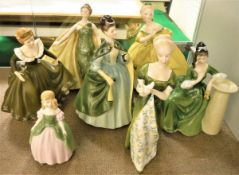 A collection of seven various Royal Doulton figurines comprising "Première" (HN2343),