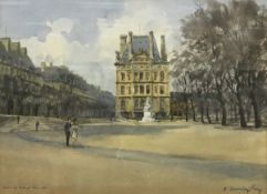 VICTOR COVERLEY PRICE (1901-1988) "Jardins des Tuileries Paris" watercolour signed lower right
