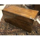 A 19th Century camphorwood and brass bound trunk