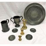 A Mappin & Webb Britannia plate trophy cup inscribed "D.U.B.C.