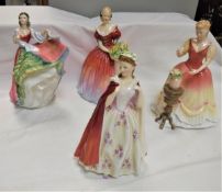 A collection of four Royal Doulton figurines comprising "Ann" (HN3259), "Bess" (HN2002),