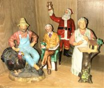 Four various Royal Doulton figures comprising "Pride and Joy" (HN2945), "Santa Claus" (HN2725),