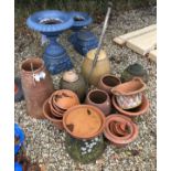 A collection of terracotta pots,