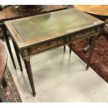A circa 1900 French mahogany writing table in the Louis XVI taste,
