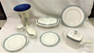 A box containing a collection of Royal Doulton "Etude" dinner and tea wares and a Connoisseur