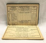 An 1839 Bradshaw's timetable