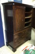 A Regency mahogany linen press,