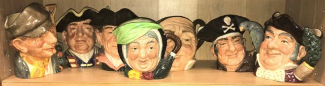 A collection of large Royal Doulton character jugs comprising "The Gardener" (D6630),