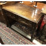 An 19th Century oak side table,