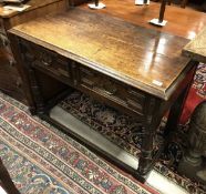 An 19th Century oak side table,