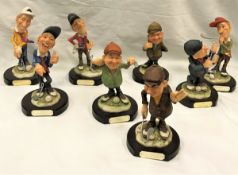 A set of eight Da Vinci "Crazy Gang" golf figures