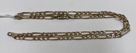 A 9 carat gold Fagaro link necklace, approx 5.