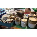 Three Grosvenor of Glasgow stoneware pots,