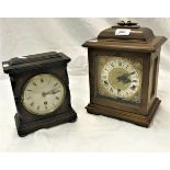 An early 20th Century oak cased mantel clock by G.