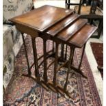 An early 20th Century mahogany and banded quartetto nest of tables