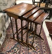 An early 20th Century mahogany and banded quartetto nest of tables