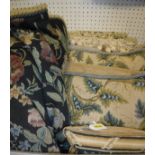 A box containing four fine needlepoint Chelsea Textile cushion covers,