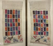 A collection of 19th Century French printed fabric sections,