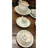 A collection of Emma Bridgewater "Shells" pattern china, including large jug and bowl, smaller bowl,